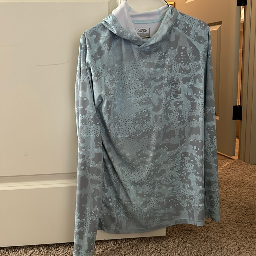 AFTCO. Small. LS hooded. Fishing shirt